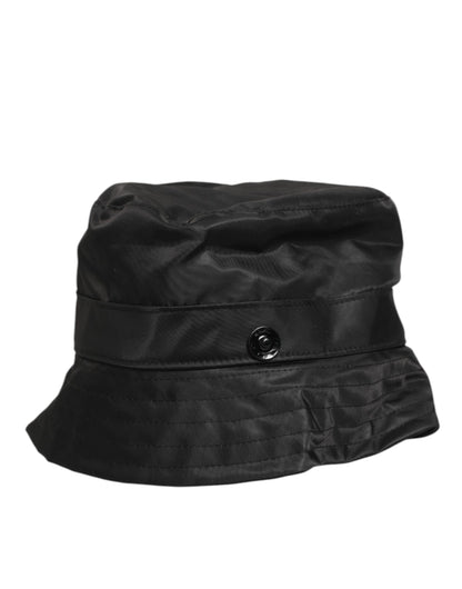 Dolce & Gabbana Cotton Polyamide & PVC Bucket Hat - Black