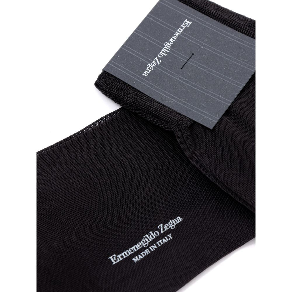 ZEGNA Gray Cotton Sock