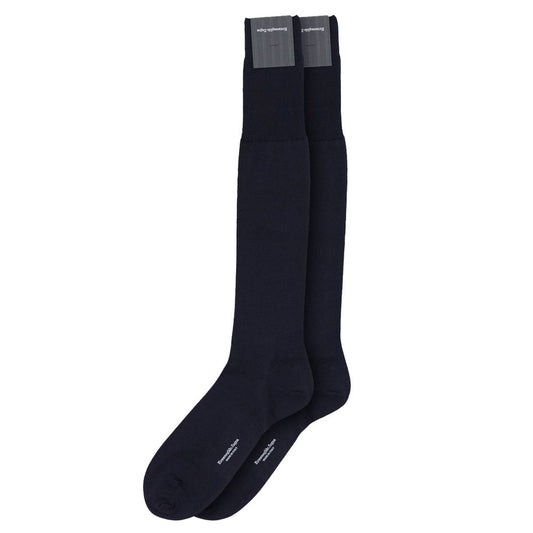 Socks by ZEGNA for men in merino wool navy features a nuanced silhouette, showcasing the nuanced Men's Merino Wool Socks design with a refined, premium finish.