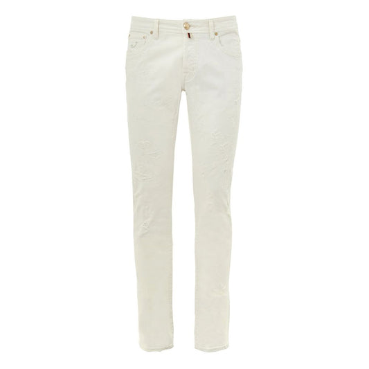 Jacob Cohen White Cotton Skinny Jean