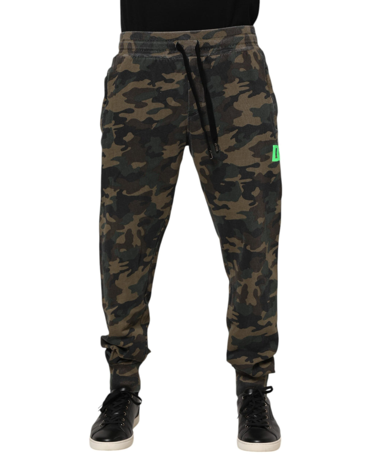 Dolce & Gabbana Men's Athletic Relaxed Fit Regular Cotton Joggers - Multicolor Camouflage Print