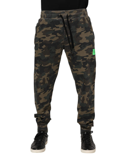Dolce & Gabbana Men's Athletic Relaxed Fit Regular Cotton Joggers - Multicolor Camouflage Print