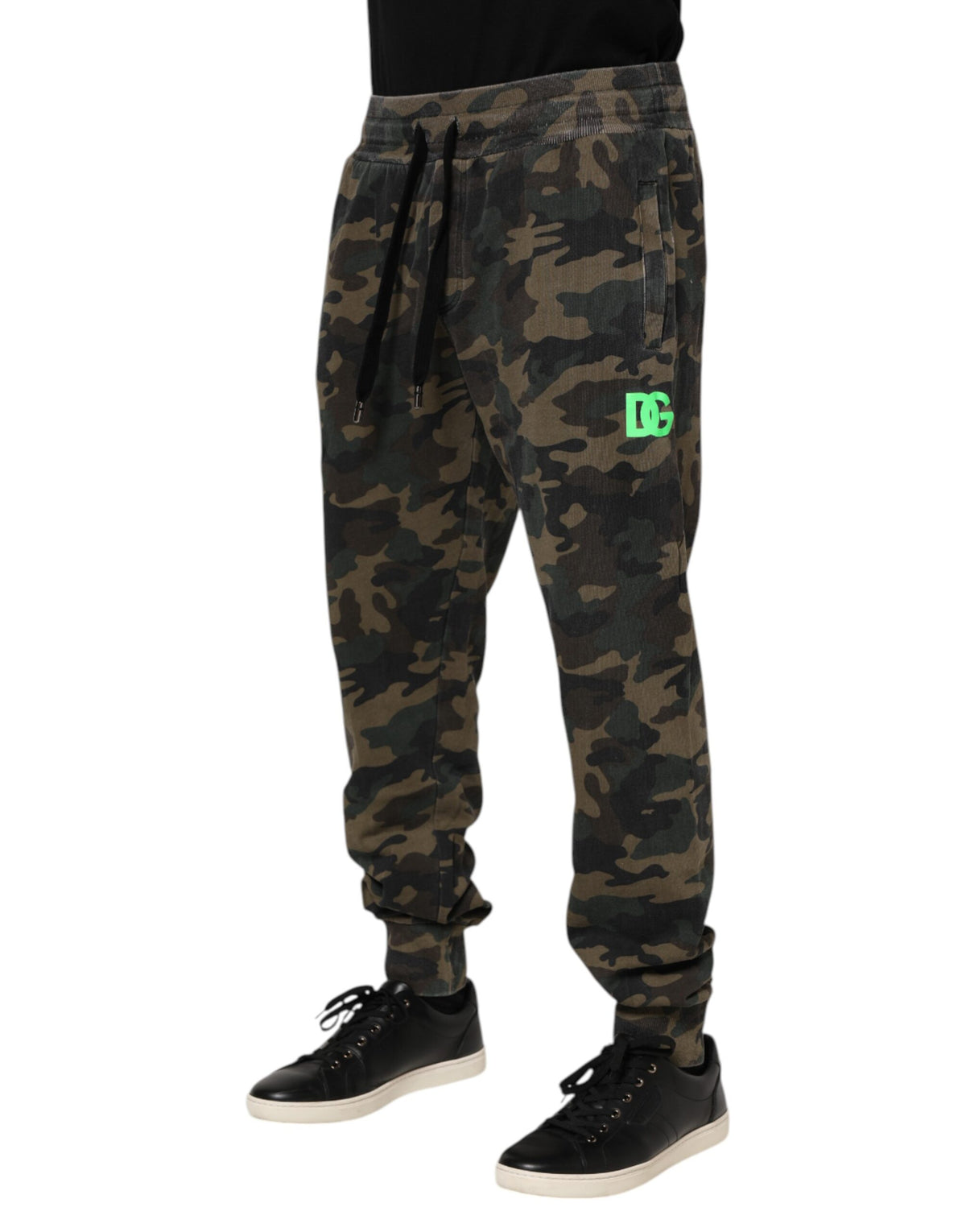 Dolce & Gabbana Men's Athletic Relaxed Fit Regular Cotton Joggers - Multicolor Camouflage Print