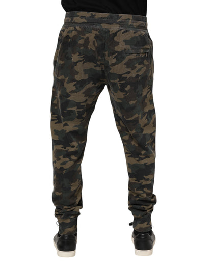 Dolce & Gabbana Men's Athletic Relaxed Fit Regular Cotton Joggers - Multicolor Camouflage Print