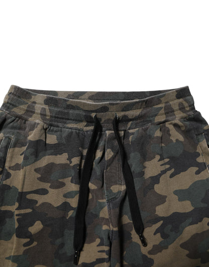 Dolce & Gabbana Men's Athletic Relaxed Fit Regular Cotton Joggers - Multicolor Camouflage Print