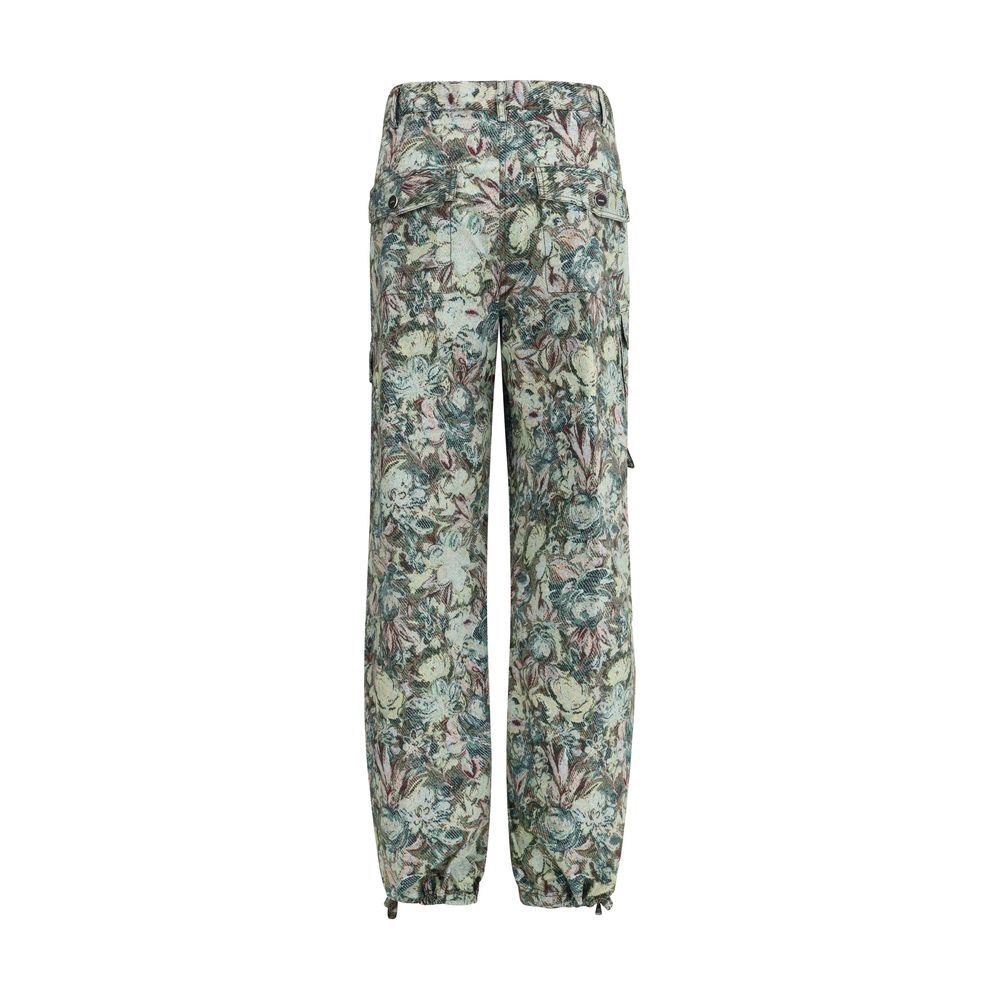 Casual Pants by Ganni for women in stretch organic cotton multicolor & print presents a refined pantology silhouette, artfully defined by a refined pantology relaxed-fit, regular-fit & oversized, long, and a sophisticated .