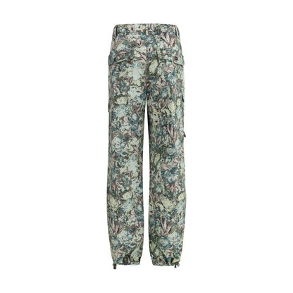 Casual Pants by Ganni for women in stretch organic cotton multicolor & print presents a refined pantology silhouette, artfully defined by a refined pantology relaxed-fit, regular-fit & oversized, long, and a sophisticated .