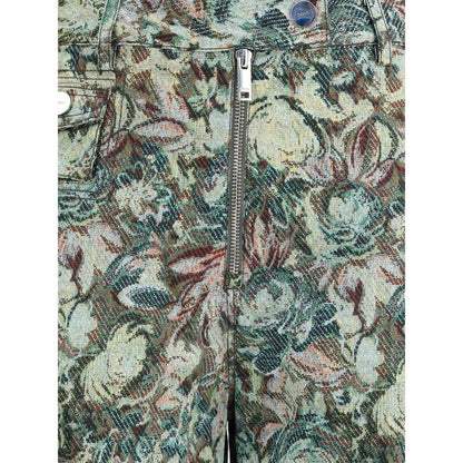 Casual Pants by Ganni for women in stretch organic cotton multicolor & print features an sophisticated and relaxed-fit, regular-fit & oversized with a precise long, creating a sophisticated and sophisticated silhouette.