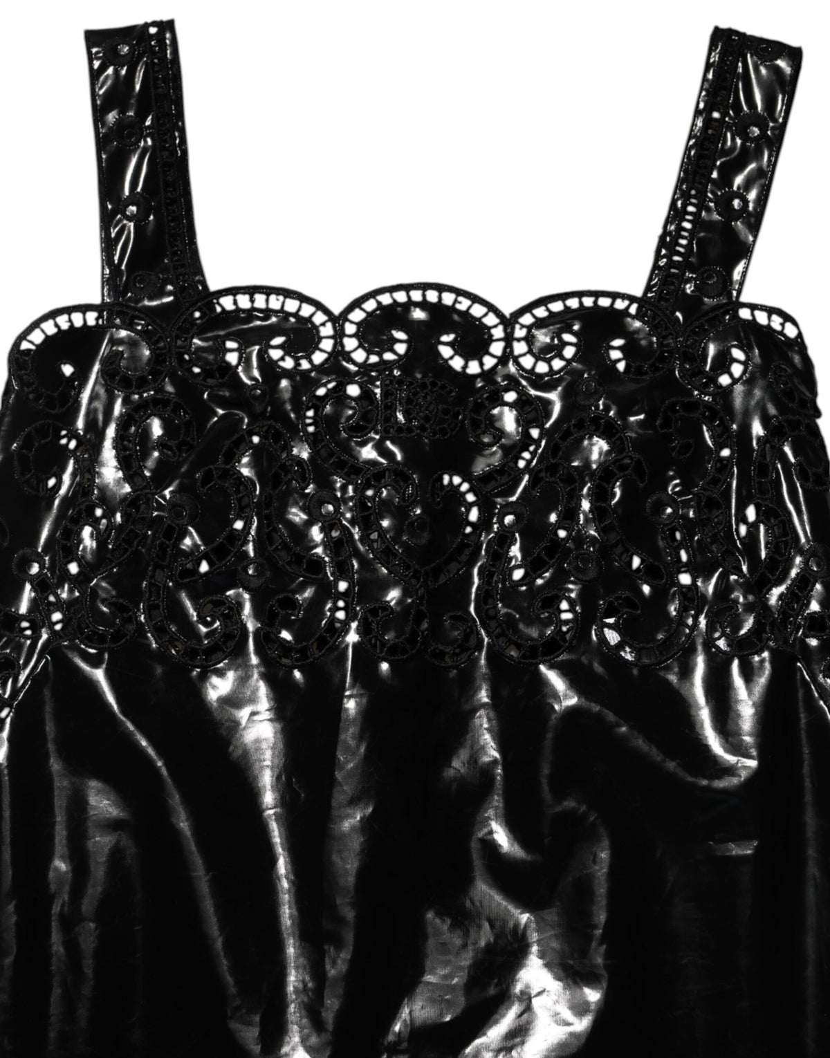 Dolce & Gabbana Women's A Line Sheath Cocktail Sleeveless Polyamide & Polyester Mini Dress - Black