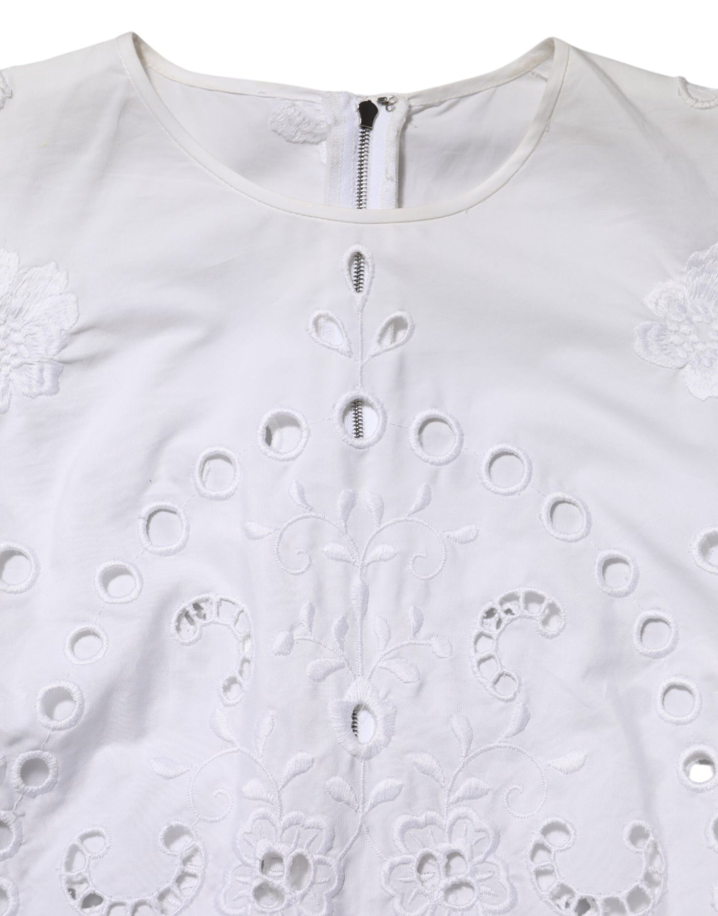 Dolce & Gabbana White Cut Out A-line Sheath Mini Dress