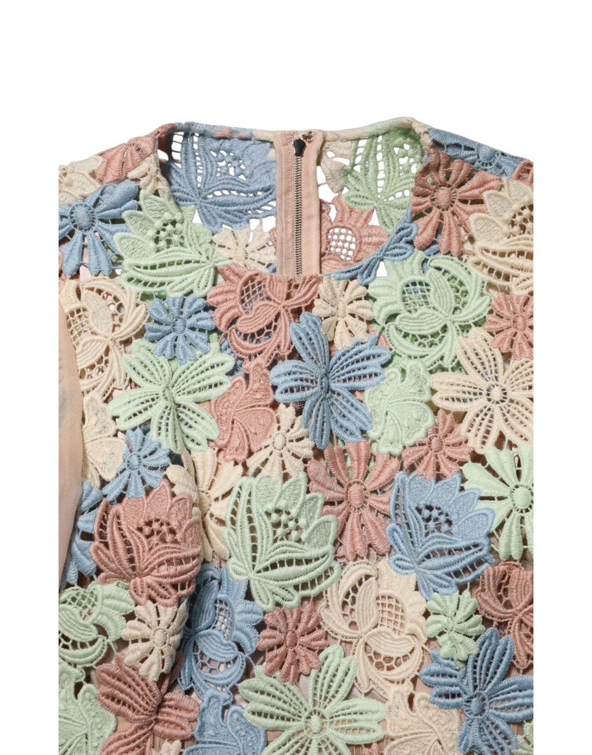 Dolce & Gabbana Women's A Line Long-Sleeve Cotton Polyester & Silk Dress - Pink Floral Signature