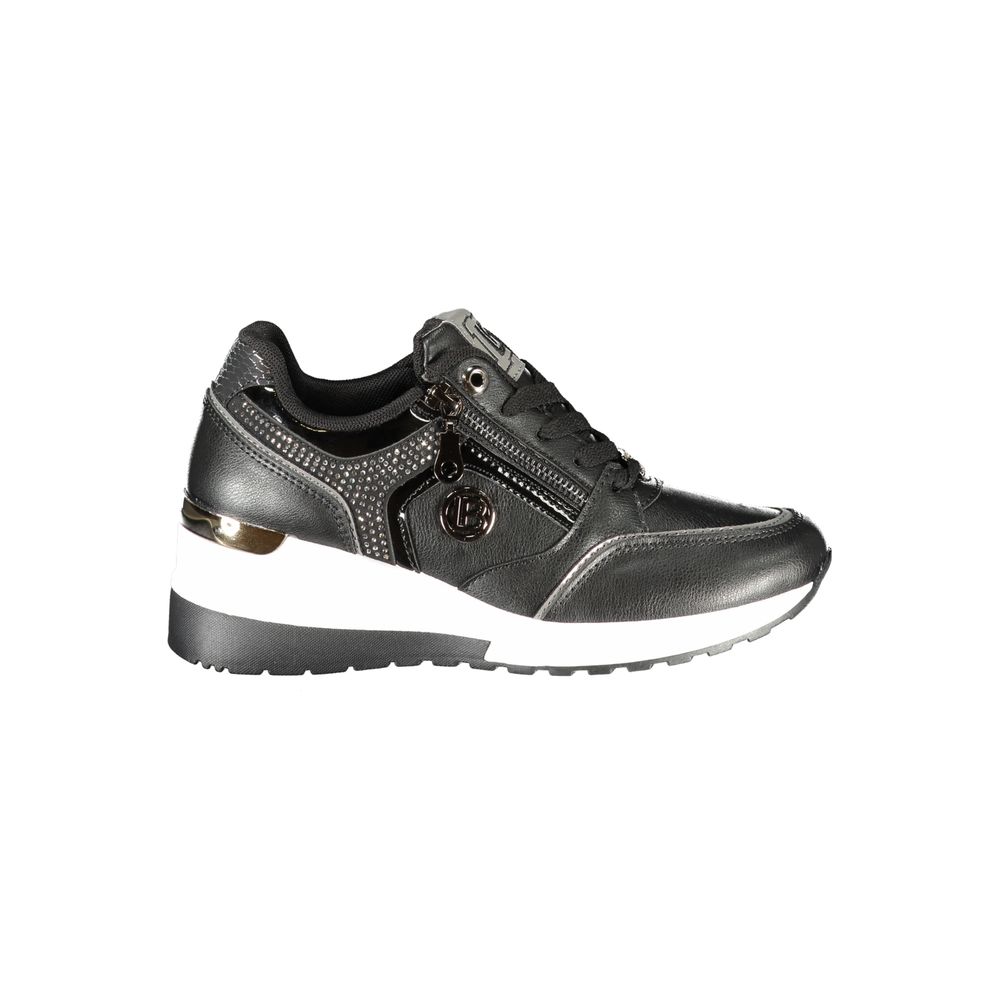 Athletic Sneakers Laura Biagiotti women polyester & polyethylene black featuring a avant-garde Women's Athletic Polyester & Polyethylene Sneakers design with a avant-garde athletic style for a refined finish.