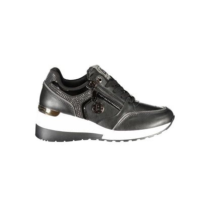 Athletic Sneakers Laura Biagiotti women polyester & polyethylene black featuring a avant-garde Women's Athletic Polyester & Polyethylene Sneakers design with a avant-garde athletic style for a refined finish.