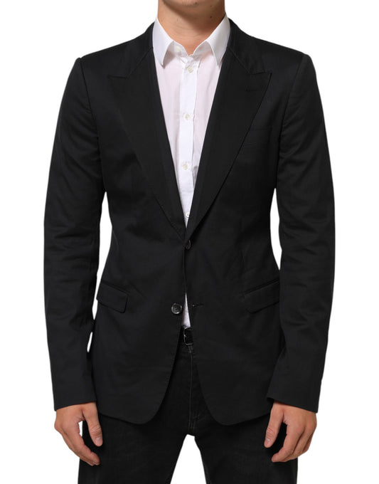 Dolce & Gabbana Men's Cotton Polyamide Viscose & Silk Blazer - Black