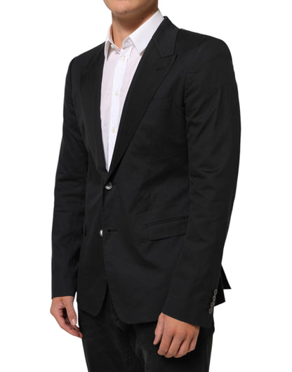 Dolce & Gabbana Men's Cotton Polyamide Viscose & Silk Blazer - Black