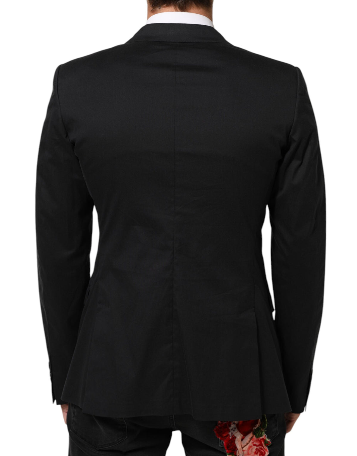 Dolce & Gabbana Men's Cotton Polyamide Viscose & Silk Blazer - Black