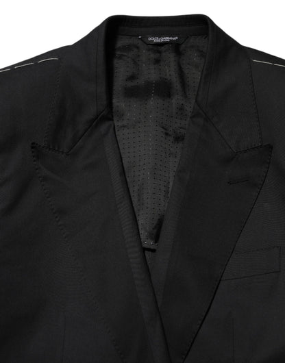 Dolce & Gabbana Men's Cotton Polyamide Viscose & Silk Blazer - Black