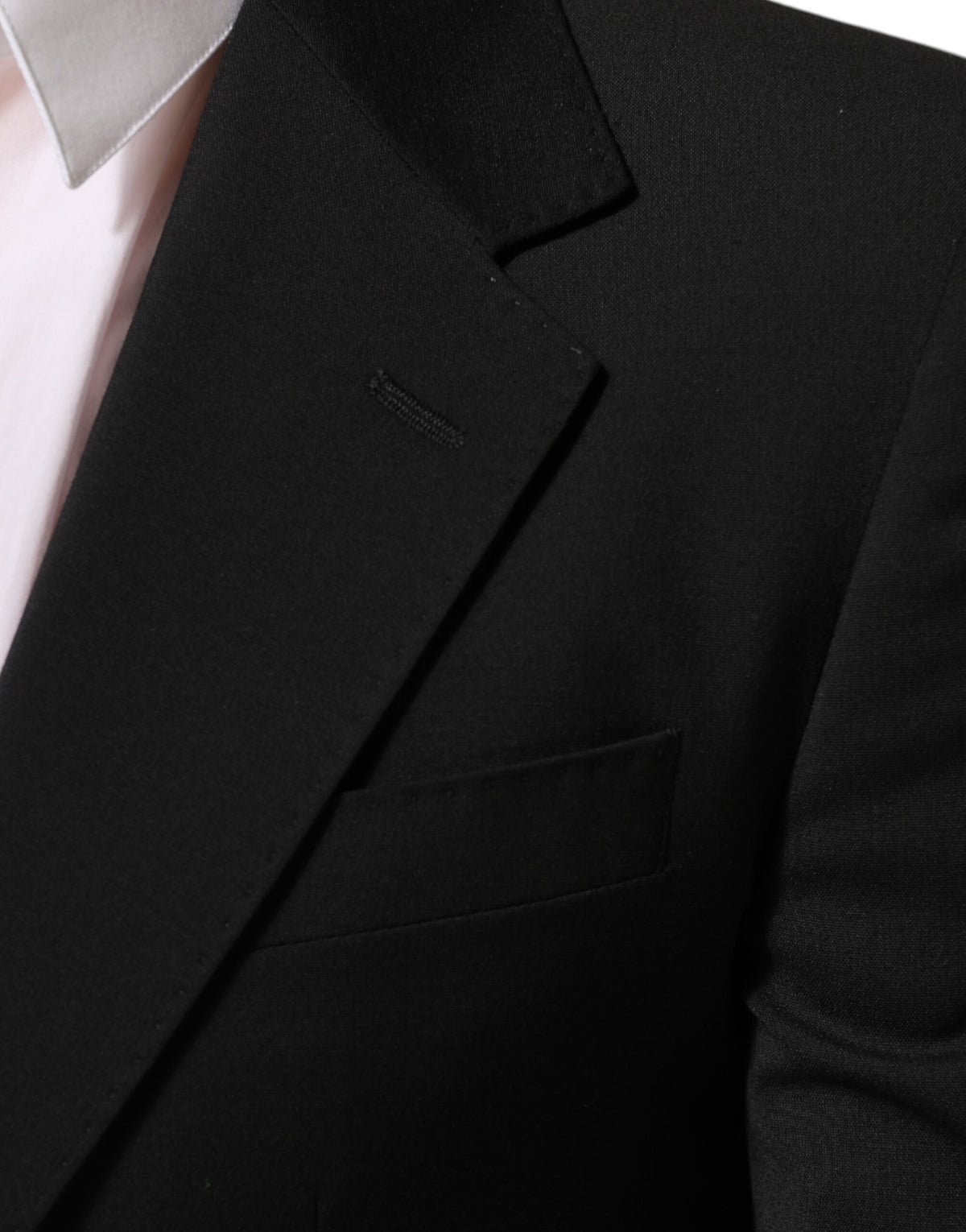 Dolce & Gabbana Men's Polyester Viscose Wool Blazer - Black