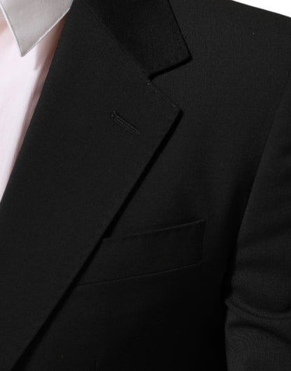 Dolce & Gabbana Men's Polyester Viscose Wool Blazer - Black