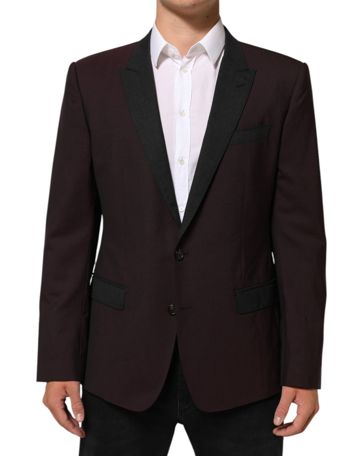 Dolce & Gabbana Women's Virgin Wool Viscose & Elastane Blazer - Maroon
