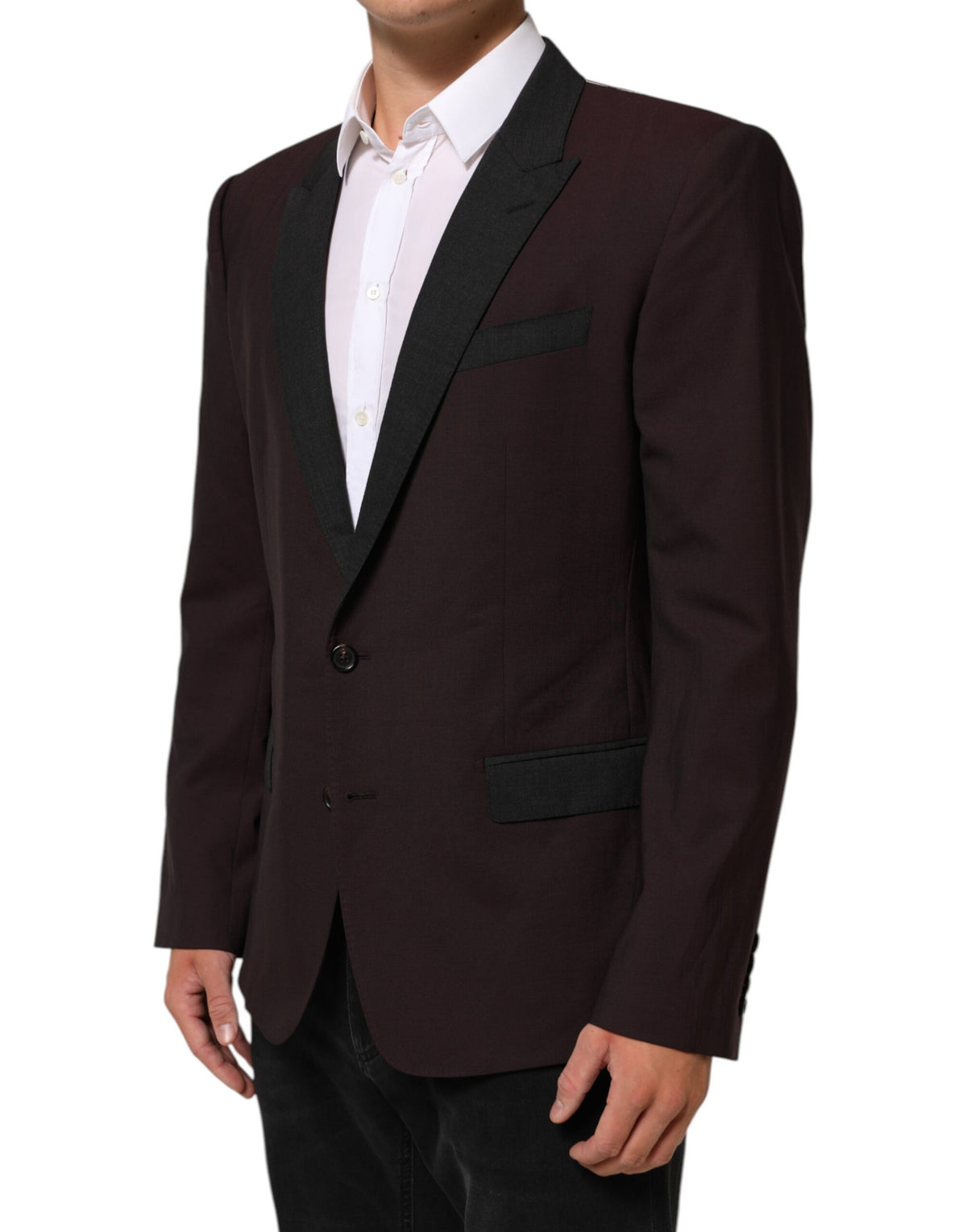 Dolce & Gabbana Women's Virgin Wool Viscose & Elastane Blazer - Maroon