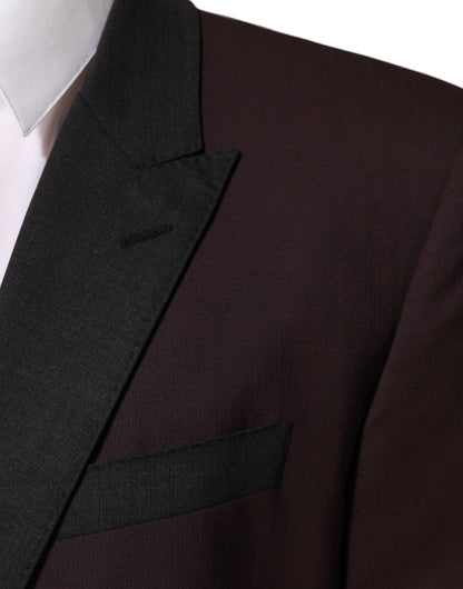 Dolce & Gabbana Women's Virgin Wool Viscose & Elastane Blazer - Maroon