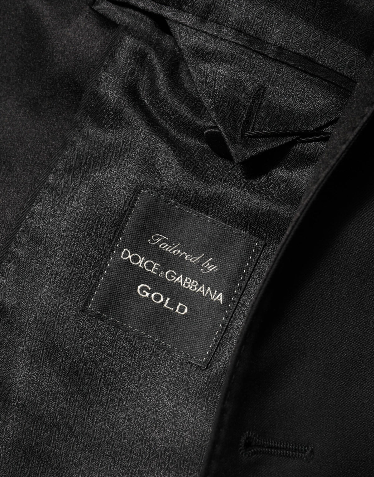 Dolce & Gabbana Men's Virgin Wool Viscose Silk & Polyester Blazer - Black Gold