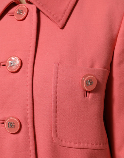 Dolce & Gabbana Women's Virgin Wool & Silk Trench Coat - Pink