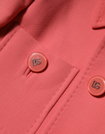 Dolce & Gabbana Women's Virgin Wool & Silk Trench Coat - Pink