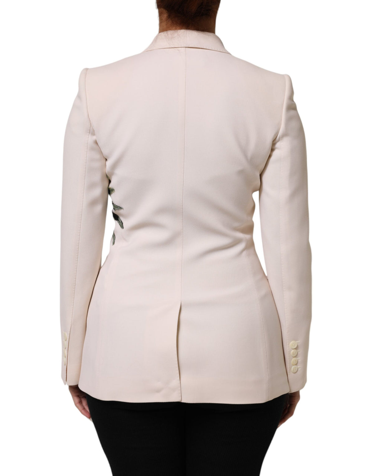 Dolce & Gabbana Women's Single Breasted Virgin Wool & Silk Overcoat - Beige
