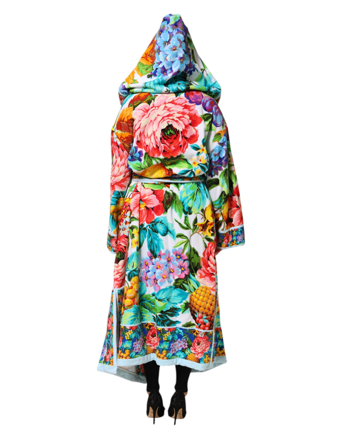 Dolce & Gabbana Women's Cotton Overcoat - Multicolor Floral Print
