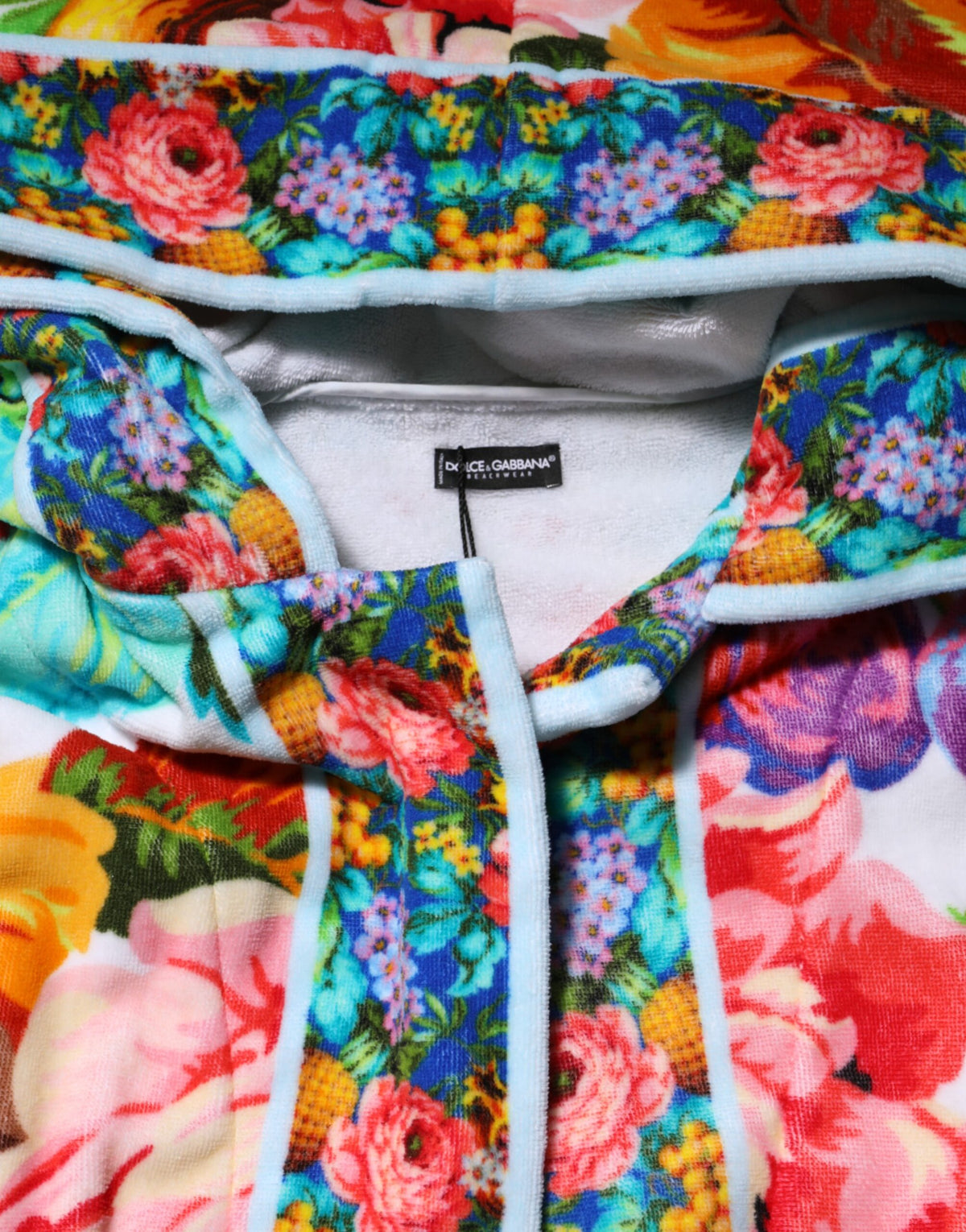 Dolce & Gabbana Women's Cotton Overcoat - Multicolor Floral Print