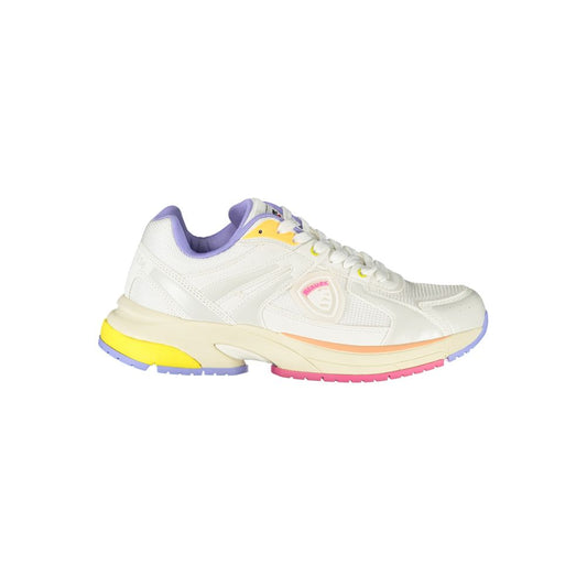 Blauer White Polyester Sneaker