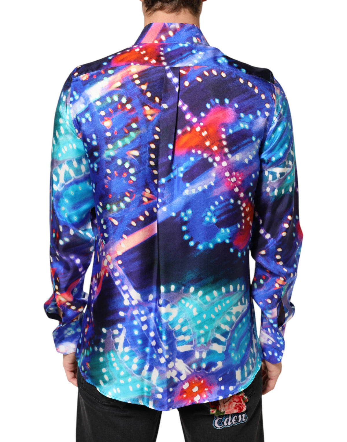 Dolce & Gabbana Men's Slim Long-Sleeve Silk Dress Shirt - Multicolor Print