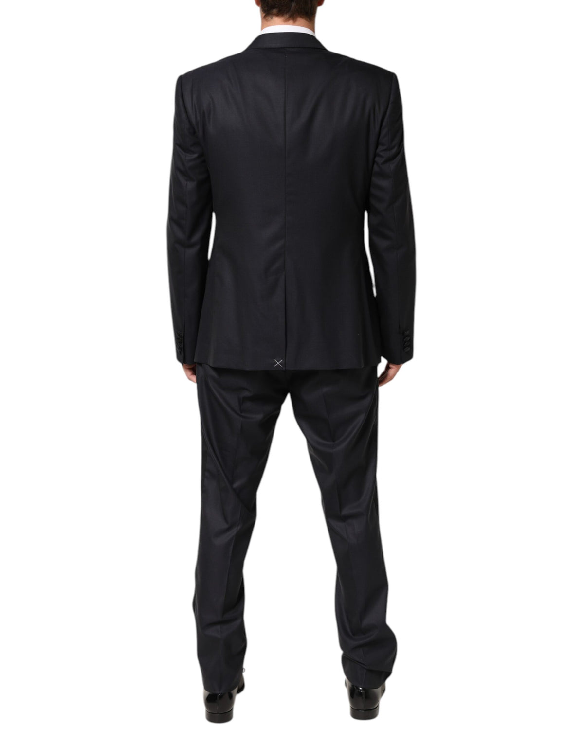 Dolce & Gabbana Men's Slim Virgin Wool Polyester & Silk Pant Suit - Black