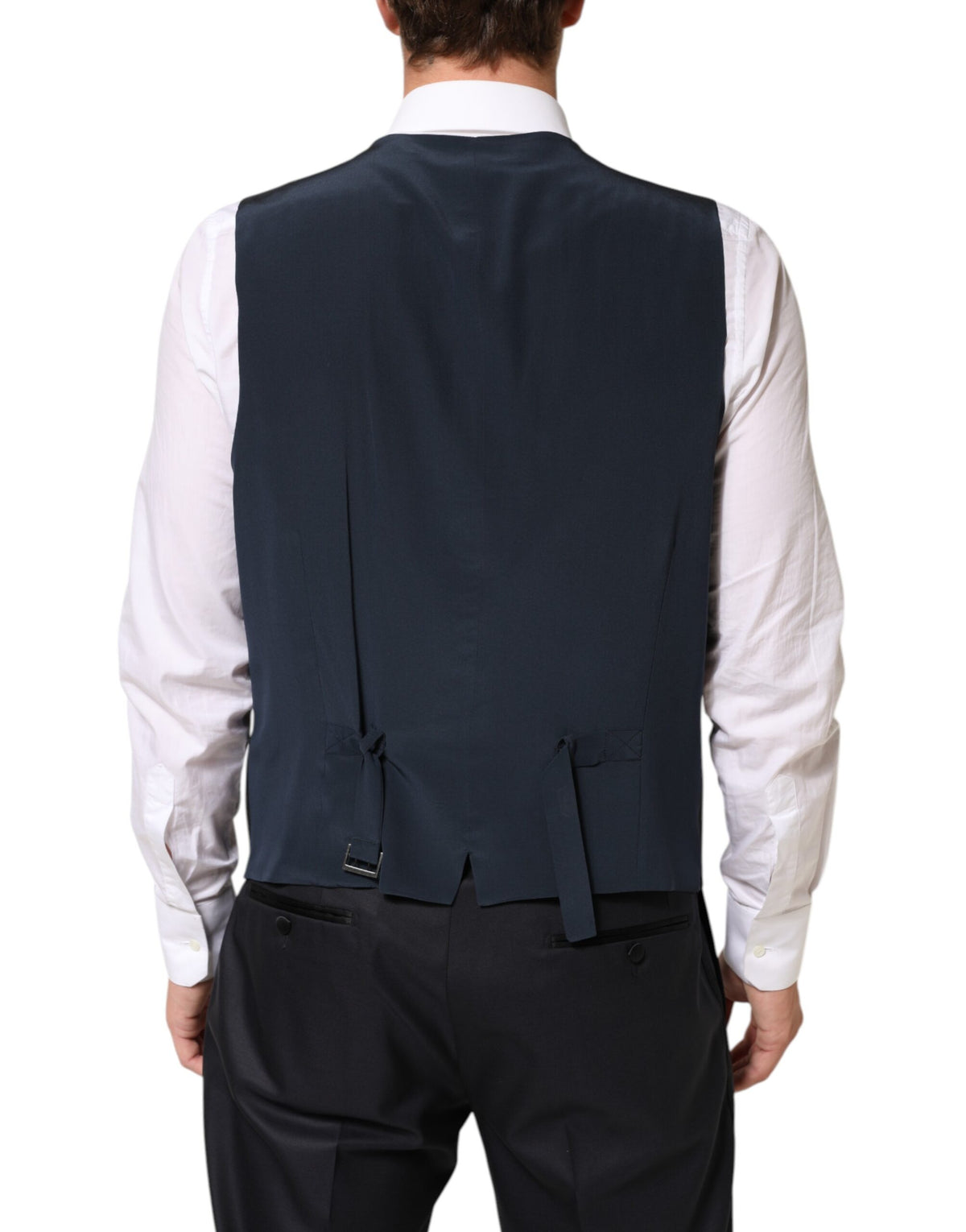 Dolce & Gabbana Men's Slim Virgin Wool Polyester & Silk Pant Suit - Black