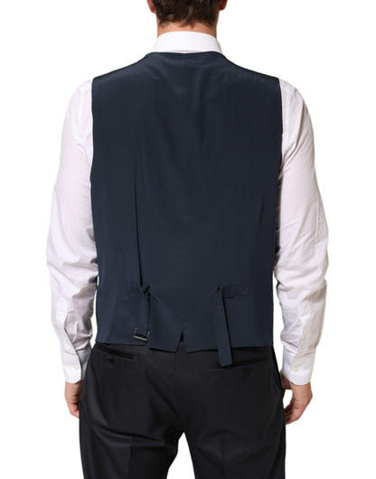 Dolce & Gabbana Men's Slim Virgin Wool Polyester & Silk Pant Suit - Black