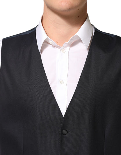 Dolce & Gabbana Men's Slim Virgin Wool Polyester & Silk Pant Suit - Black
