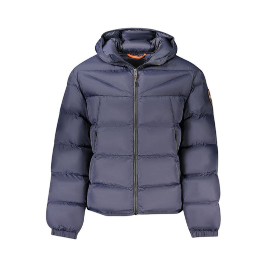 Napapijri Men's Polyamide Hooded Overcoat - Blue Signature