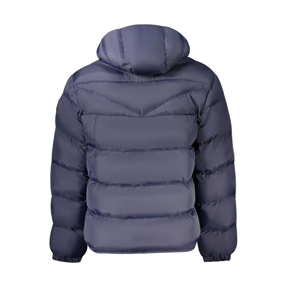 Napapijri Men's Polyamide Hooded Overcoat - Blue Signature