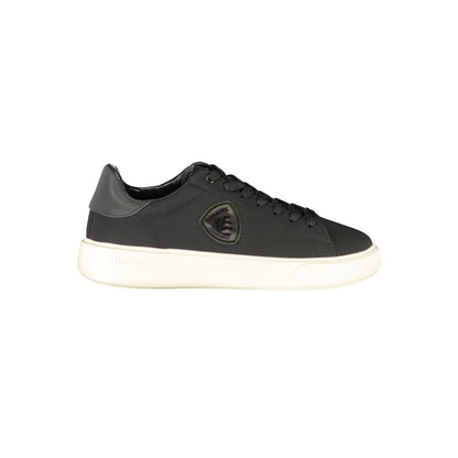 Sneakers by Blauer for men in polyester polyurethane leather black & print presents a sumptuous silhouette as Men's Low-Top Polyester Polyurethane Leather Sneakers, expertly defined by a sumptuous low-top style for a sumptuous, high-fashion look.