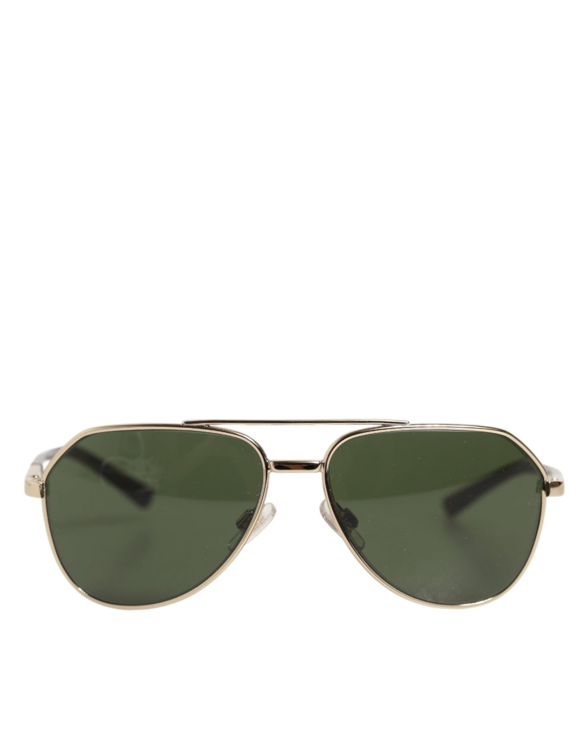 Dolce & Gabbana Aviator Metallized Fiber Sunglasses - Green Silver