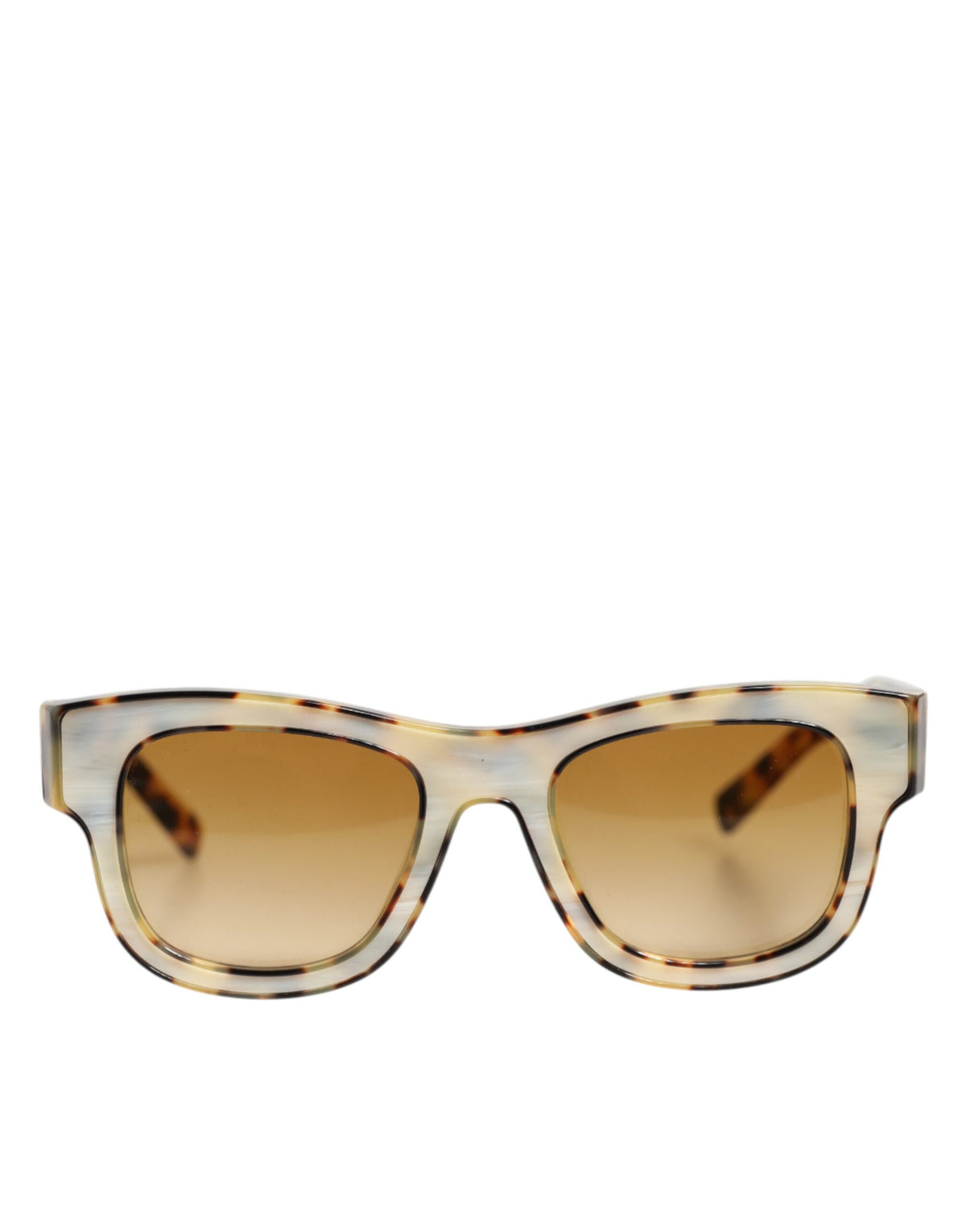 Dolce & Gabbana Square Gradient Acetate Sunglasses - Gradient Brown White Patterned