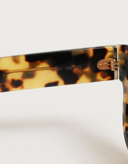 Dolce & Gabbana Square Gradient Acetate Sunglasses - Gradient Brown White Patterned