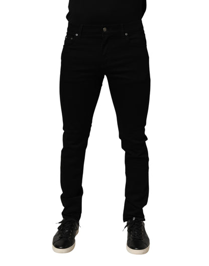 Dolce & Gabbana Men's Slim Stretch Denim Cotton Jeans - Black