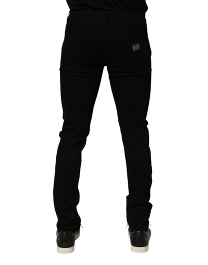 Dolce & Gabbana Men's Slim Stretch Denim Cotton Jeans - Black