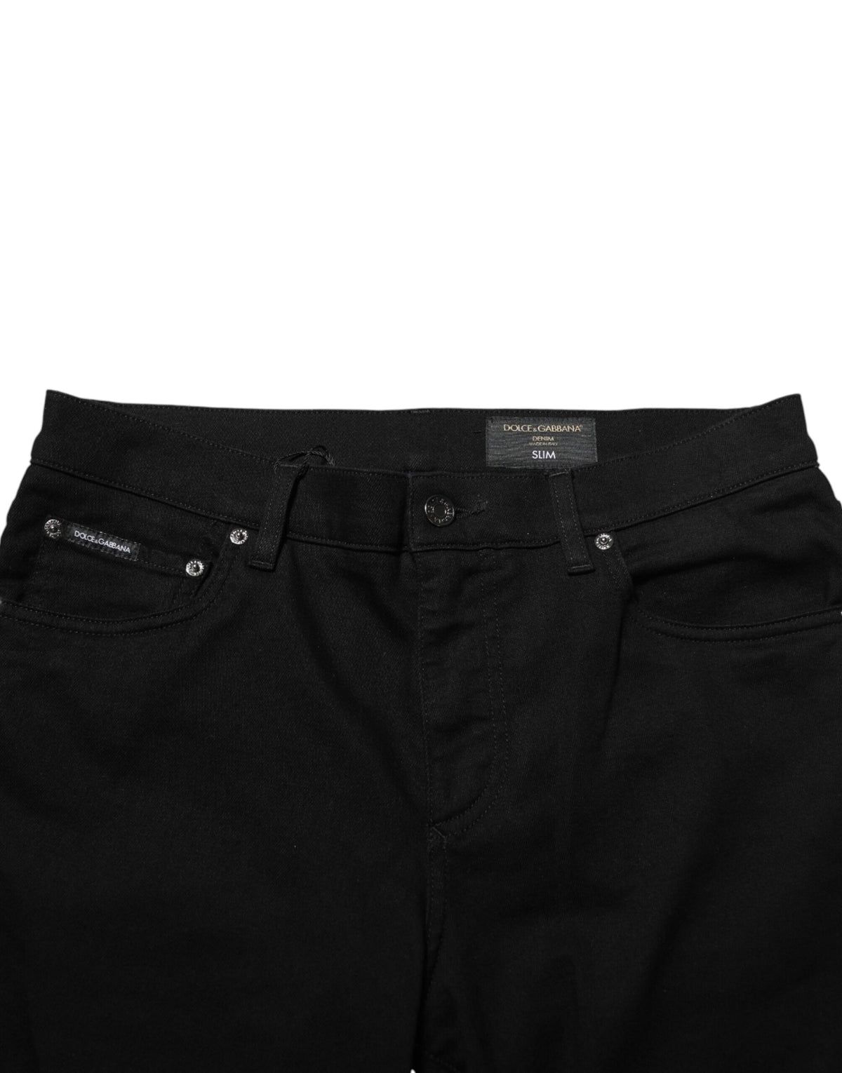 Dolce & Gabbana Men's Slim Stretch Denim Cotton Jeans - Black