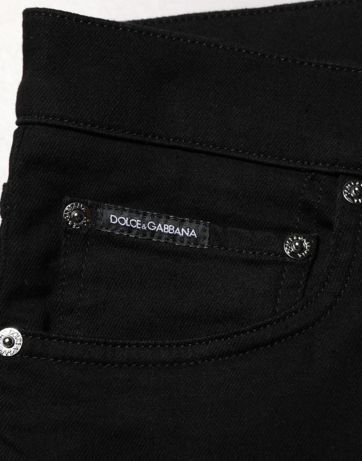 Dolce & Gabbana Men's Slim Stretch Denim Cotton Jeans - Black