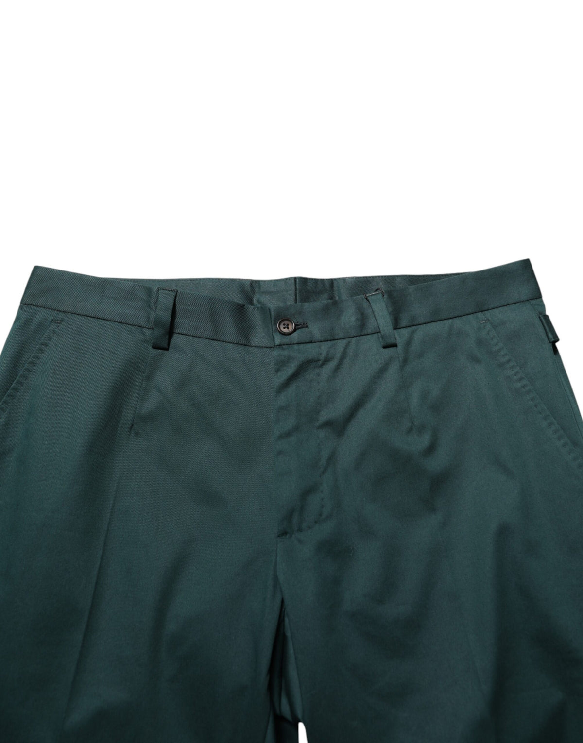 Dolce & Gabbana Crisp Men's Regular Fit Stretch Cotton Trousers - Green Signature
