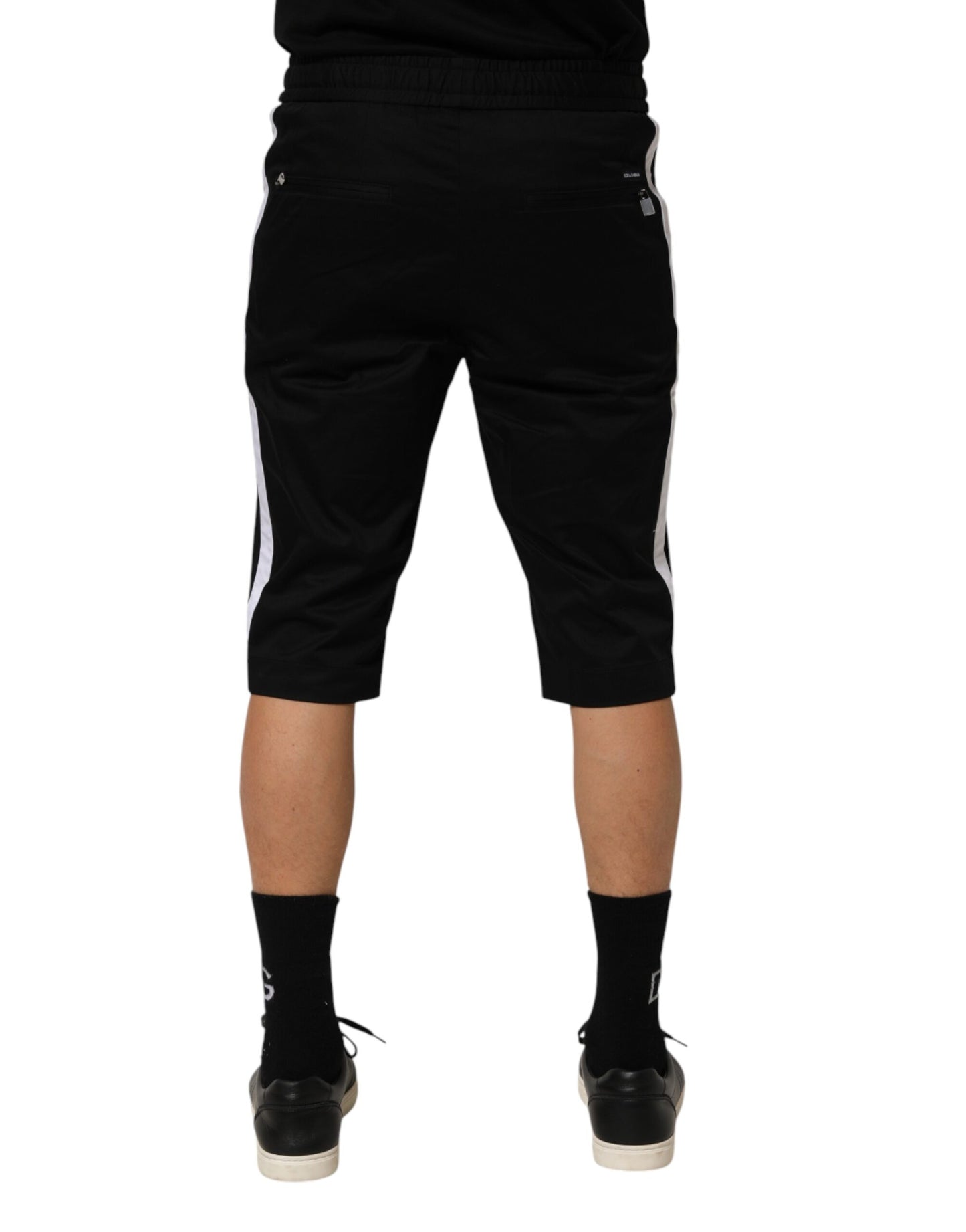 Dolce & Gabbana Black Cotton Stretch Men Bermuda Shorts